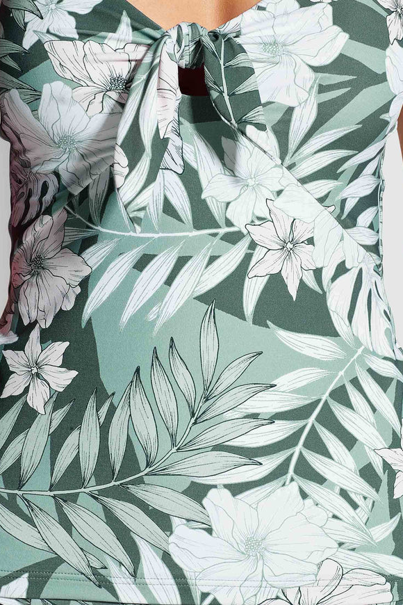 Copacabana Tie Front Singlet Tankini Top